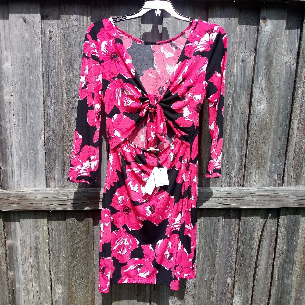 Trina Turk Pink Floral 2 Way Convertible Dress